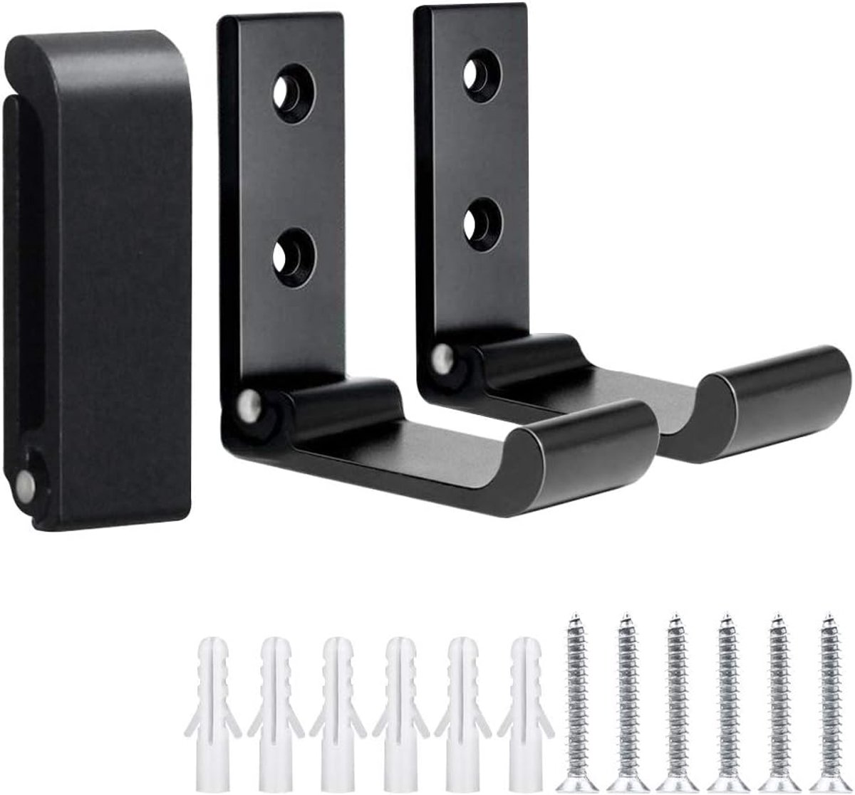 3 stuks opvouwbare kapstokhaken, aluminium wandhaak opvouwbare wandhaak enkele kapstokhaken voor thuis opberghaken kapstok haak voor keuken badkamer slaapkamer woonkamer muur deurkast (zwart)
