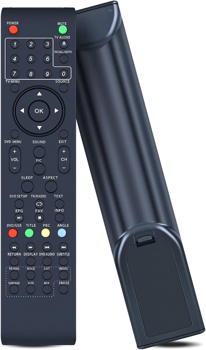 Vervangende afstandsbediening compatibel met AWA TV/DVD 508823 MSDV2611-O3 MSDV2611-03 voor Logik L26DIGB10, L26DVDB10, L26DVDB20N voor Dyon Enter 40, Enter 32, Sigma 22, Sigma 24