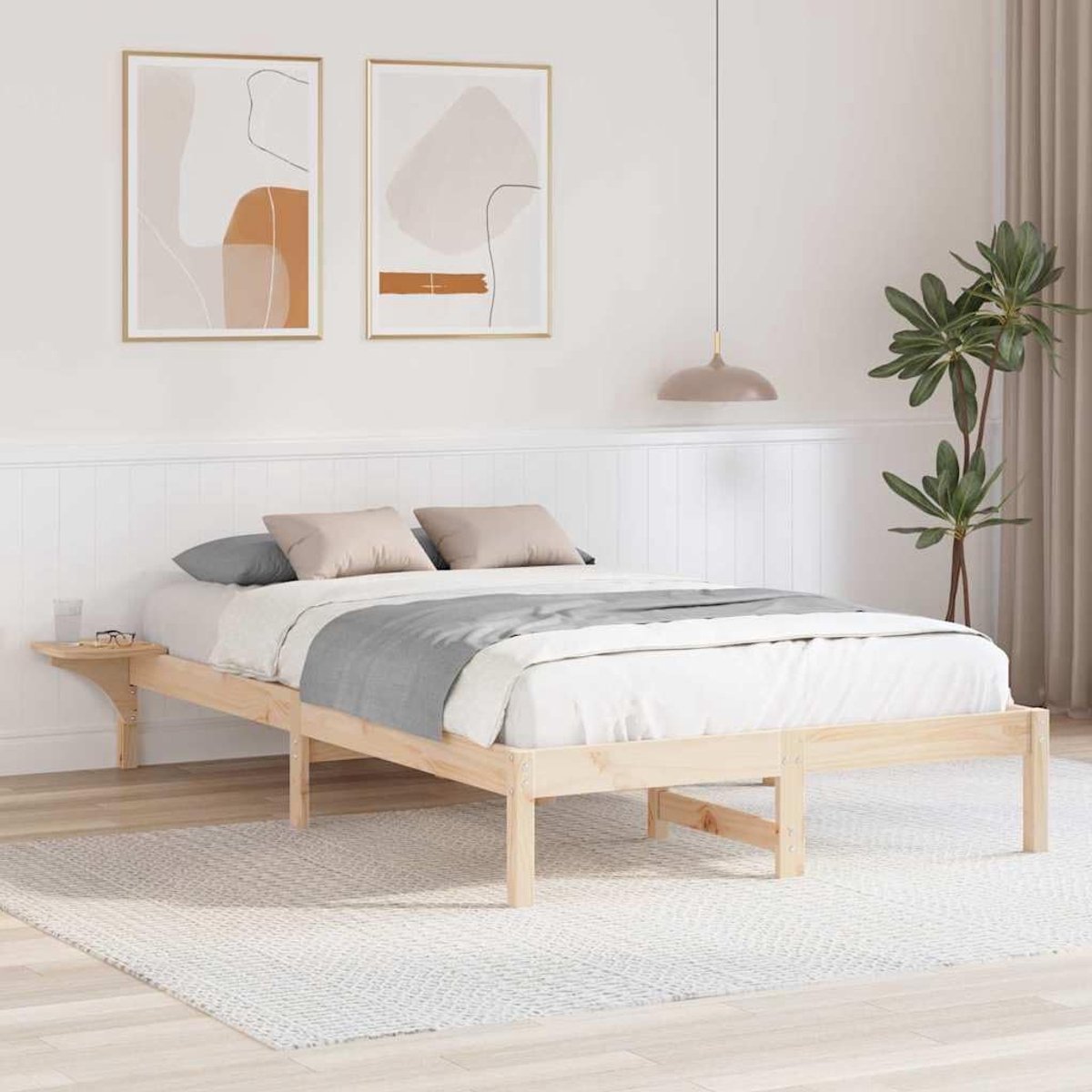 Grenenhout Modern minimalistisch Stadsloft 140 x 190 cm Bruin