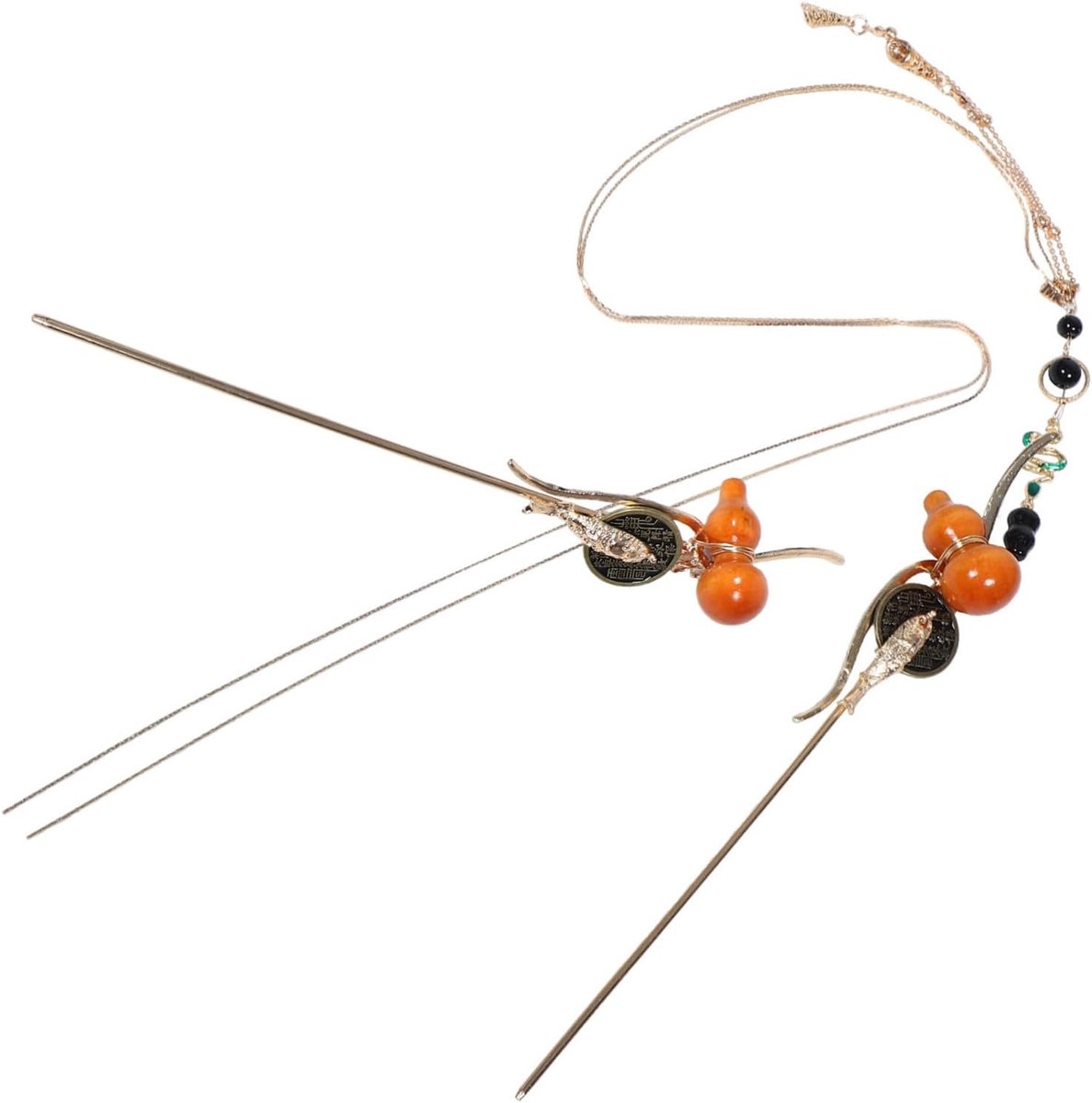 2 Stuks antieke haaraccessoires Chinese haarspeld met kwastjes metalen haarspeldjes kalebal kwastje haarspeld Chinese haarclip met kwastjes haarbroodje houder plastic Zilver