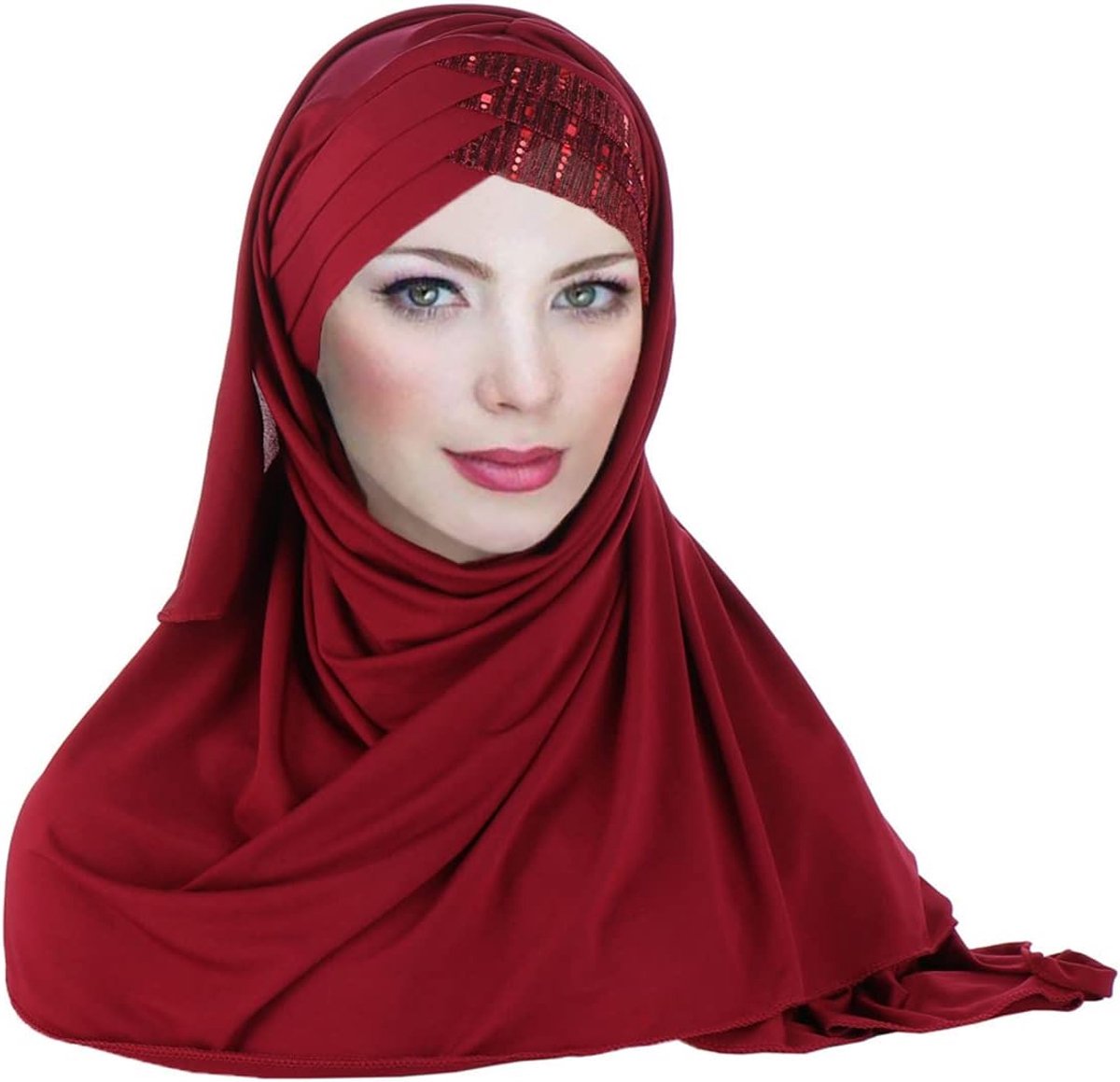 Sjaals Wraps Dames Polyester Sjaal Elastische Hoofddoek Winddicht Warm