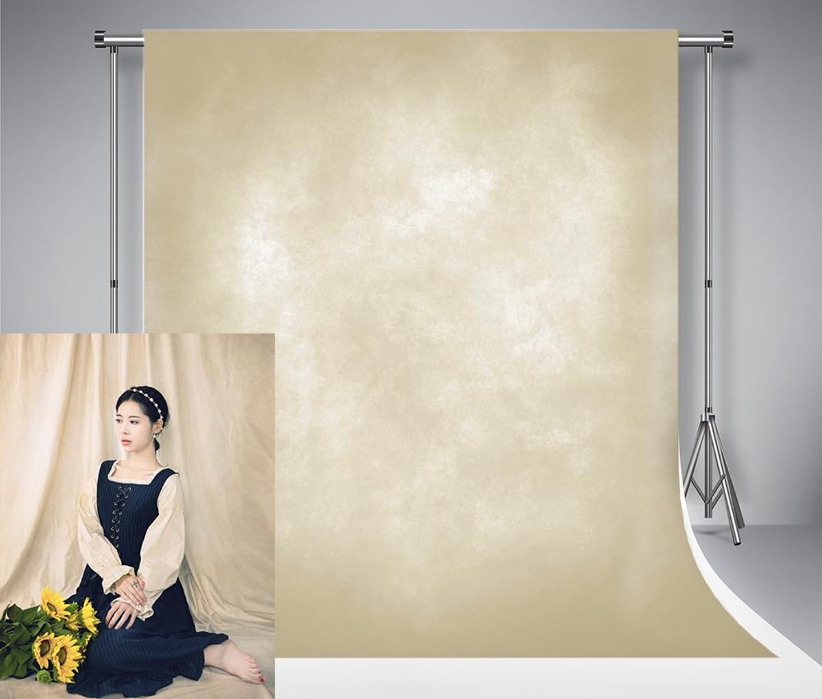 1,5 x 2,2 m, klassieke abrikoos-textuur, fotoachtergronden, abstract, kleurverloop, abrikoos, microvezel, portretrekwisieten voor fotografie, studio