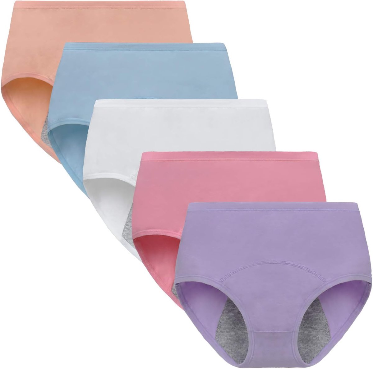 Menstruatieondergoed voor tieners, beschermend, ademend, lekvrij, katoenen ondergoed, damesondergoed voor na de bevalling (moet gedragen worden met een maandverband of tampon)