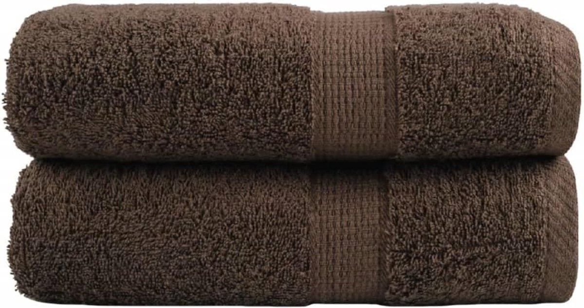 Premium gastendoekjes, 2 stuks, bruin, 30 x 50 cm, 600 g/m², van katoen, met ophanglus, absorberende en zachte badstof handdoek voor huishoudelijk en commercieel gebruik