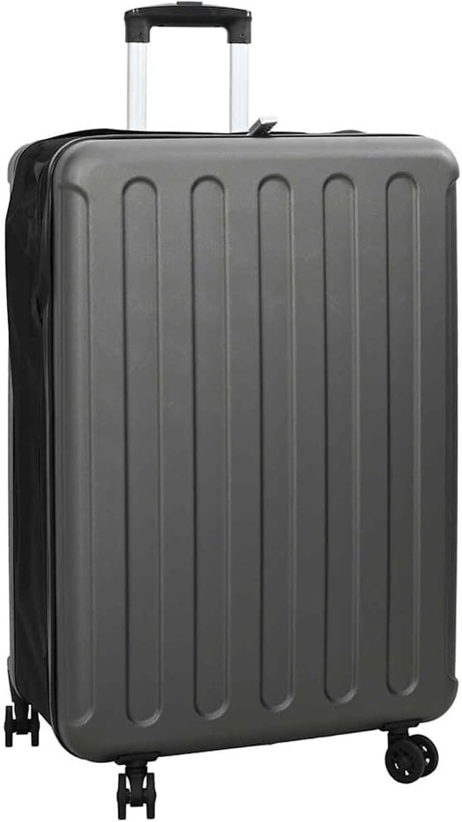 Opvouwbare harde koffer, 28 inch, donkergrijs, 50 x 30 x 76 cm, ABS, robuuste constructie, wielen, combinatieslot, voor op reis, 42006232