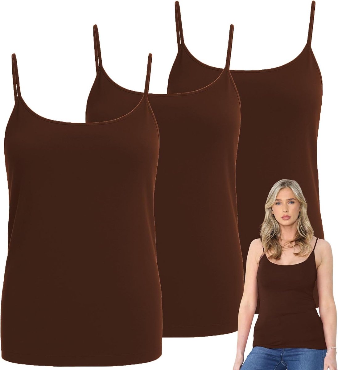 Mouwloze tanktops voor dames, set van 3, effen bodycon, ronde hals, vest, tops, dames, UK, casual, zomer, slanke getailleerde vesten, rekbare gymkleding, cami-top