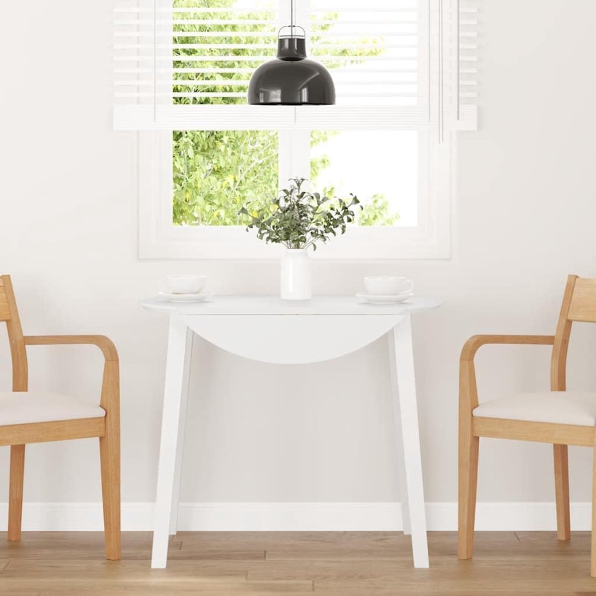Eettafel wit massief hout rubberhout eetkamermeubel keukentafel voor keuken