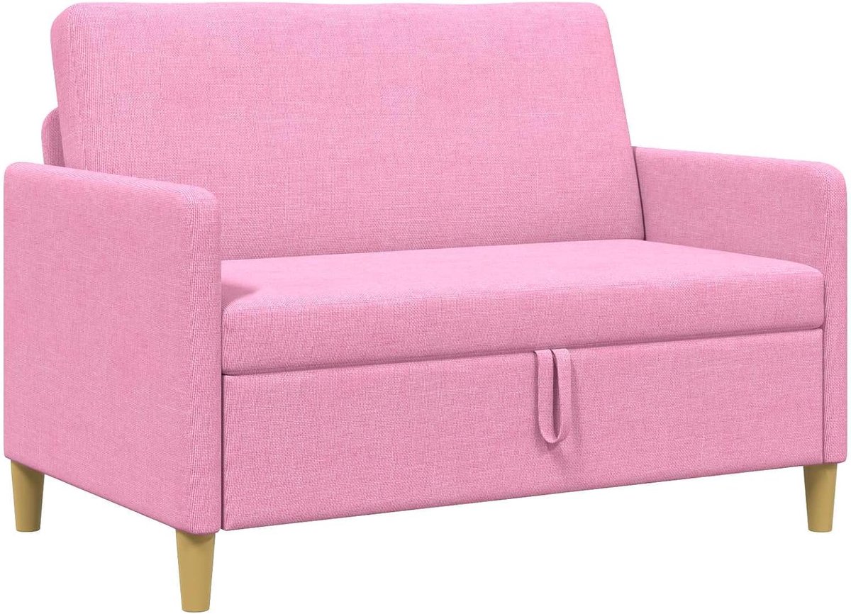 Sofa met opbergruimte, roze, 122 x 78 x 87 cm, polyester