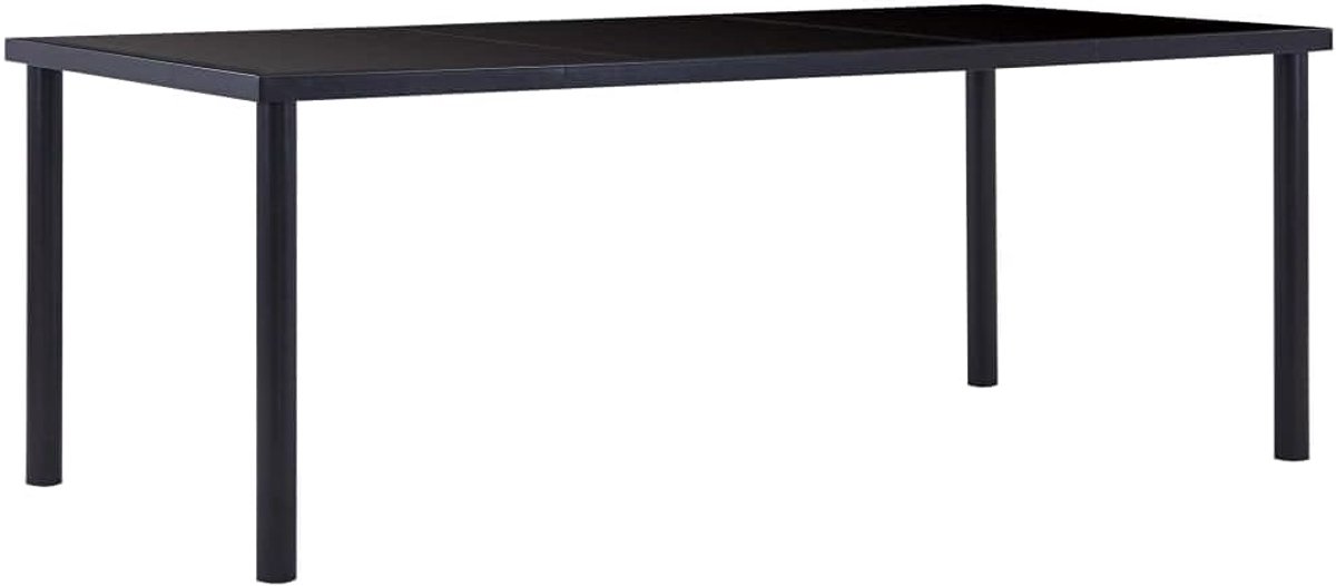 Eettafel zwart eettafel keuken eettafel voor keuken 200 x 100 x 75 cm gehard glas