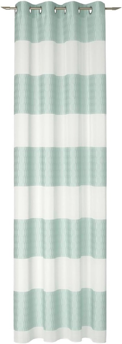 Trends ooggordijn, Gordijnen Polyester, Turquoise Wolwit, 245 x 137 cm