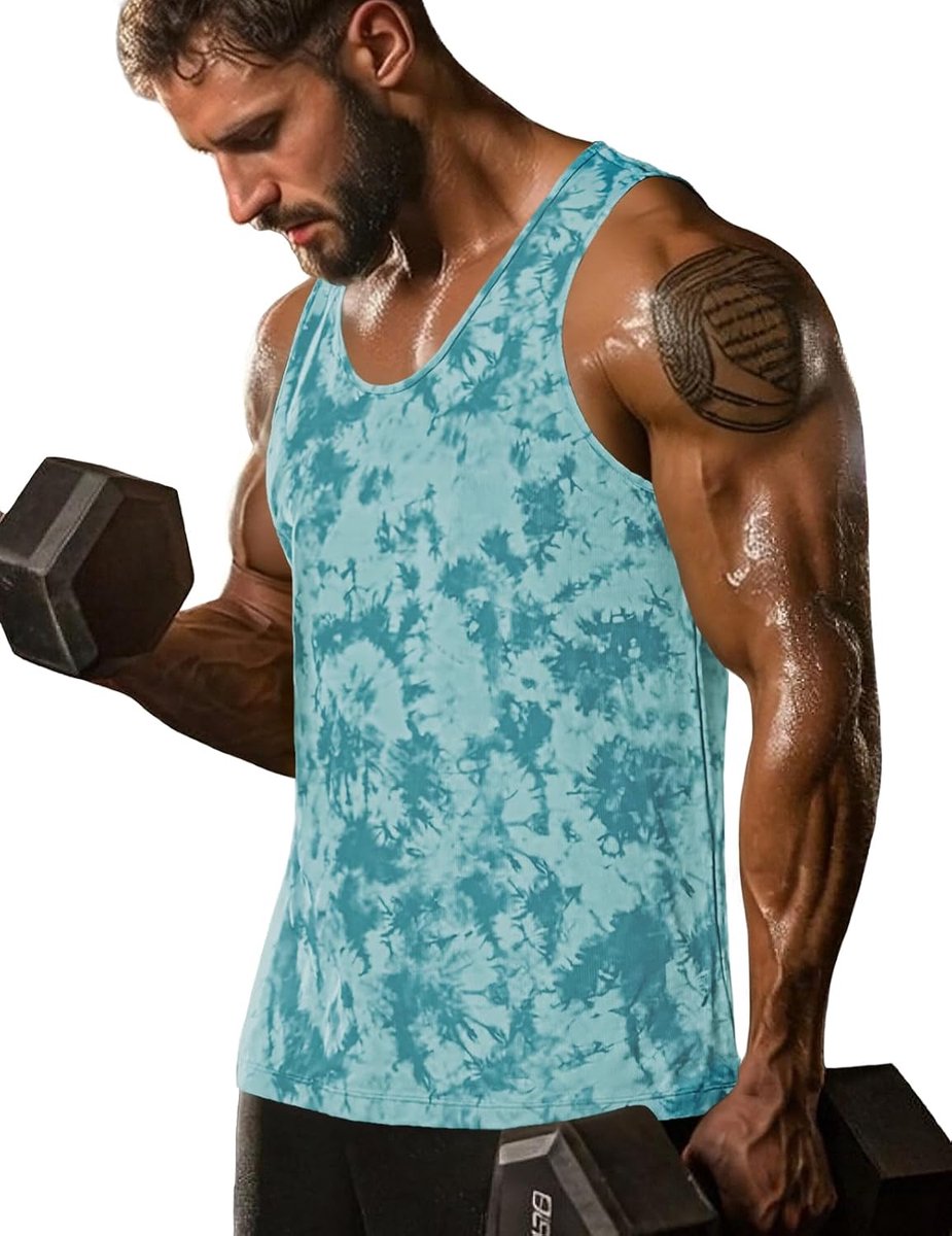 Cmdr Tanktop voor heren, mouwloos spiershirt voor gym en fitness