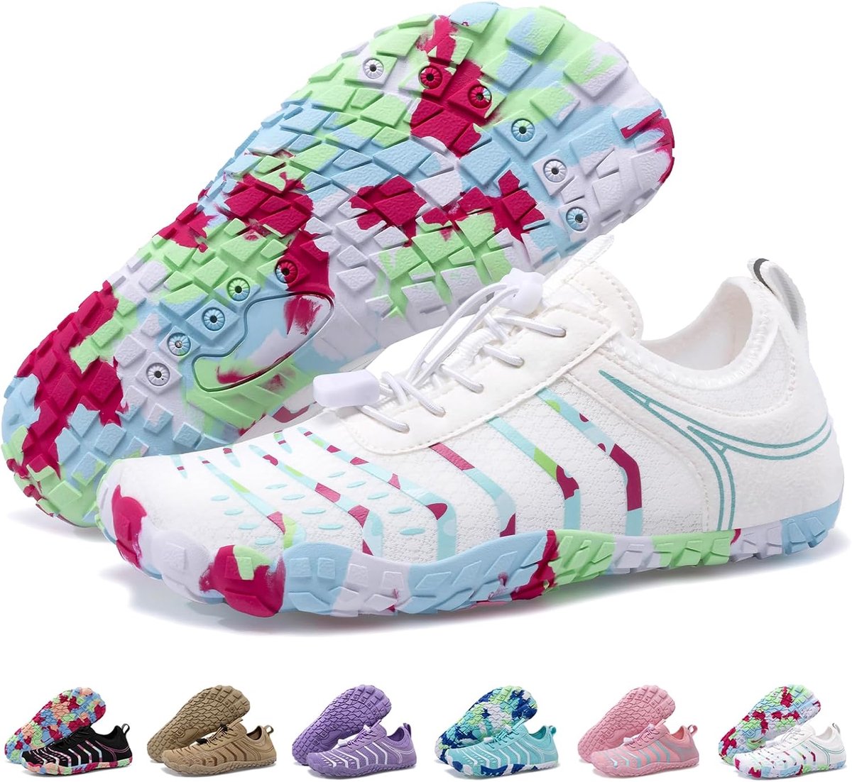 Barefoot Schoenen Womens Mens brede teen vak water schoen