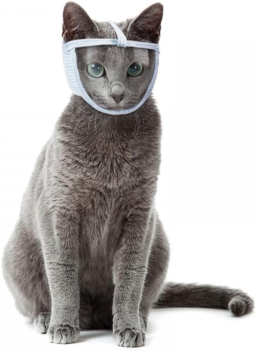Kattenmondkapje - Ademend PVC - Voor kittens - Geschikt voor baden en verzorgen