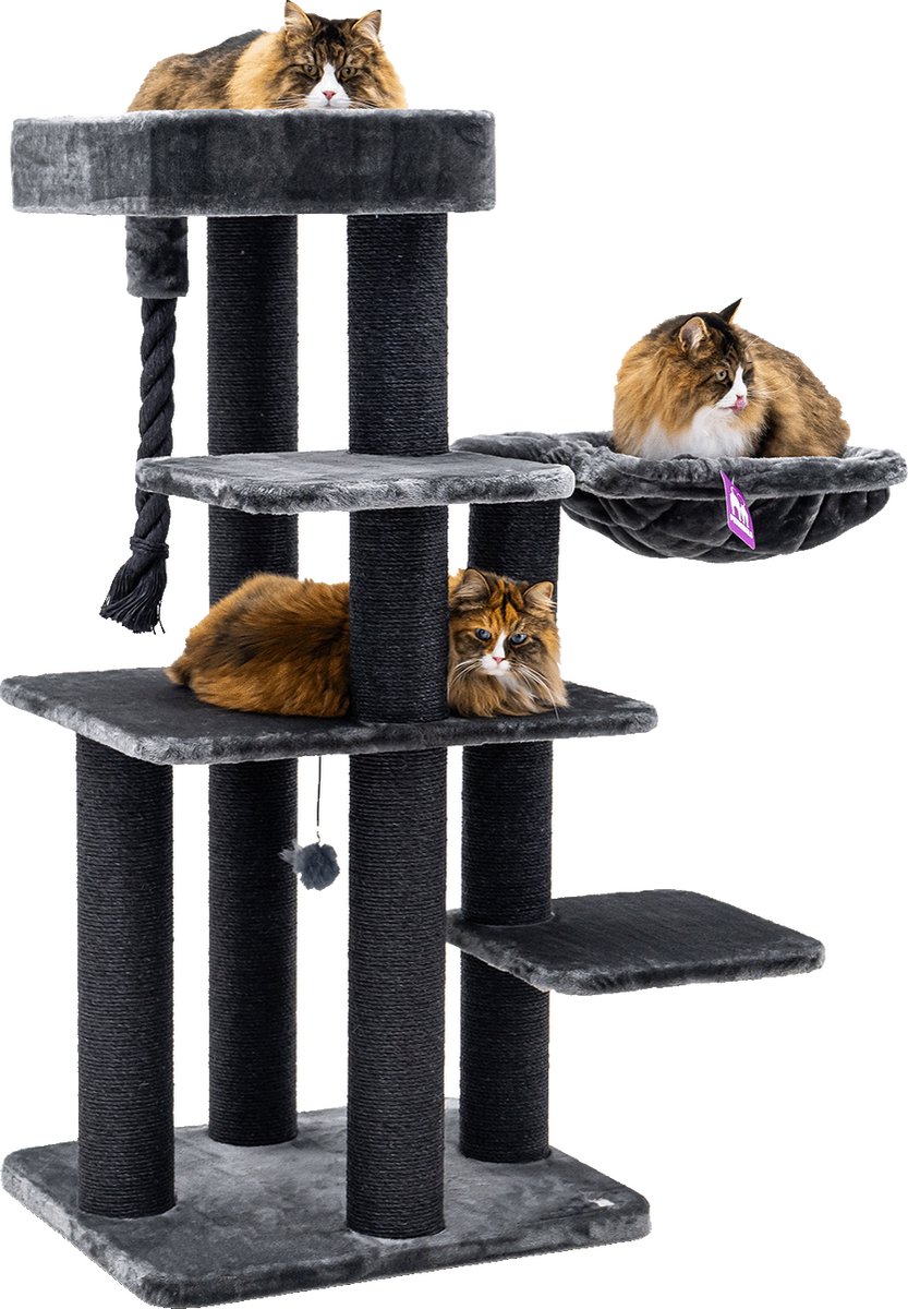Petrebels Suite 139 Krabpaal - Pepper - 12 cm Dikke Stammen - Uitwasbare hangmat - Extra Stabiel