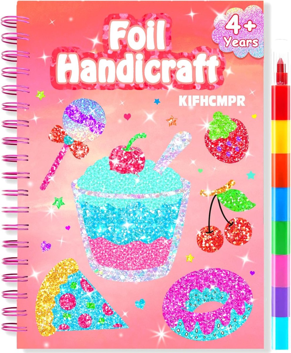 Handwerk boek, kunst en ambacht voor kinderen - maak sprankelende voedselafbeeldingen, geen rommel kleurboek, kunst en ambachtelijke benodigdheden kits, doe-het-zelf creatieve activiteit reizen