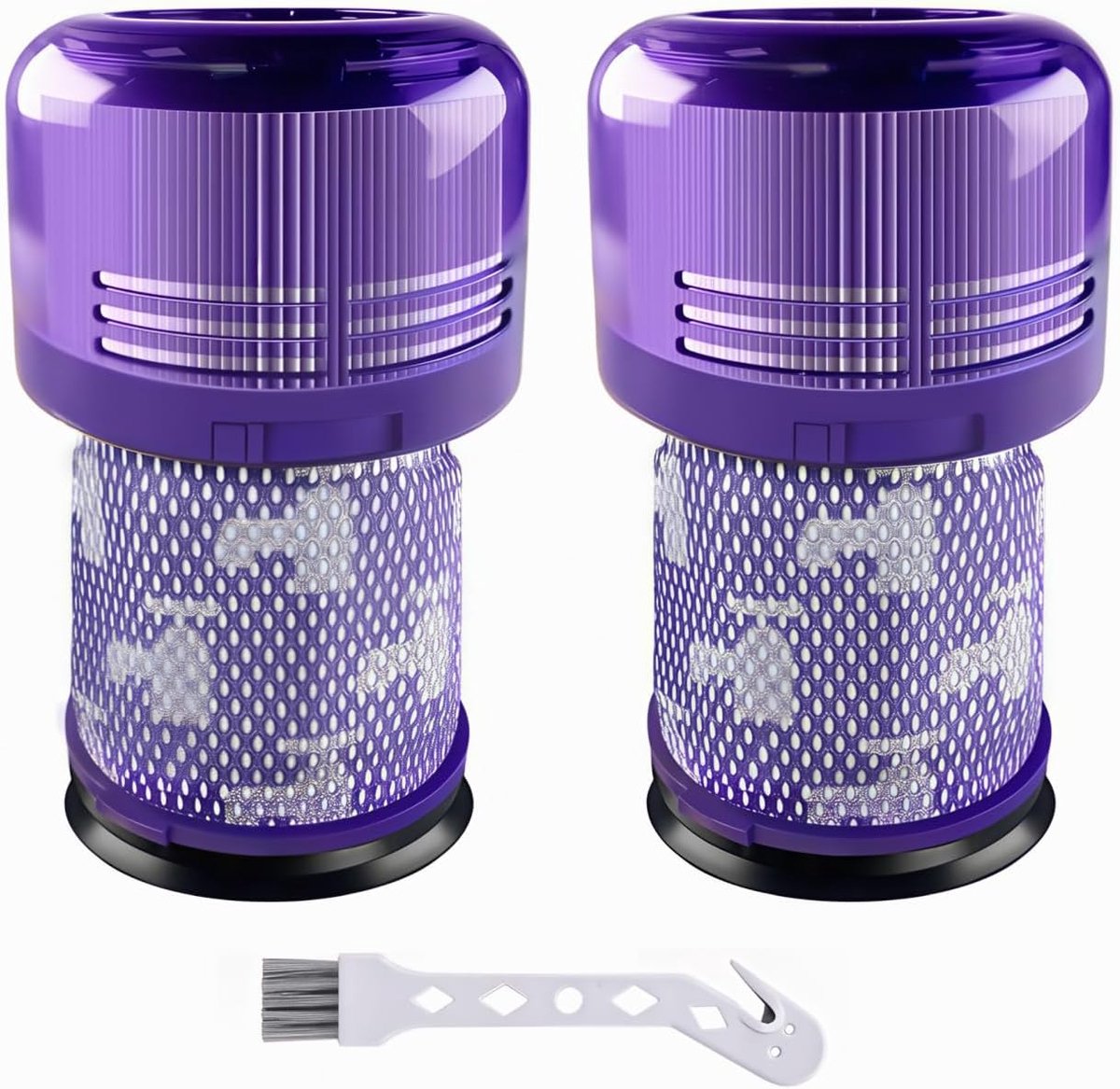 2 stuks vervangingsfilters voor Dyson V12 Detect Slim stofzuiger, Absolute Extra/Total Clean/Fluffy accessoires, achterfilter, reserveonderdeel 971517-01