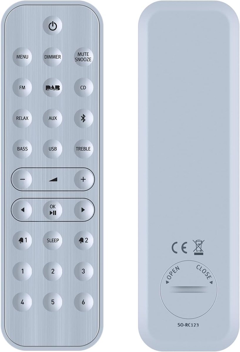 Afstandsbedieningen compatibel met Sonoro SO-RC123 Bluetooth Audio Echo Muur Home Theater