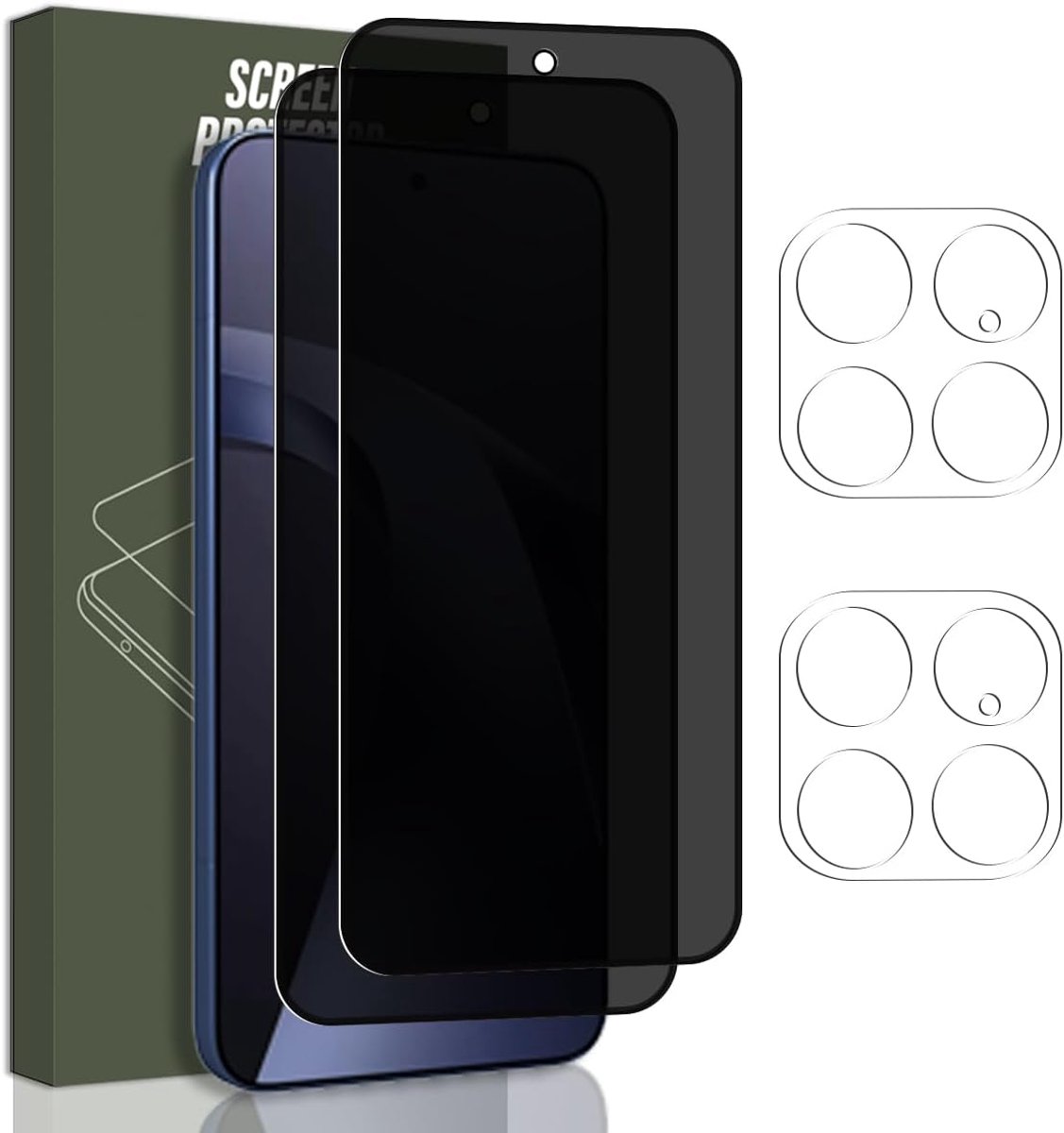 Gehard glas voor Xiaomi 17T Pro, bevat 2 stuks privacydisplaybeschermfolie en 2 stuks achtercamerabeschermers, hardheid 9H voor Xiaomi 17T Pro