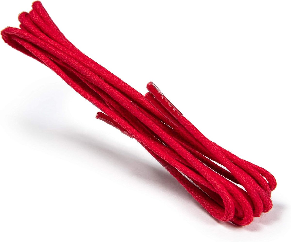 Gewaxte Ronde Dunne Veters, 2 mm kwaliteit 100% katoenen ronde veters voor casual en modieuze schoenen, gemaakt in Europa, 1 paar, veel mooie kleuren en lengtes