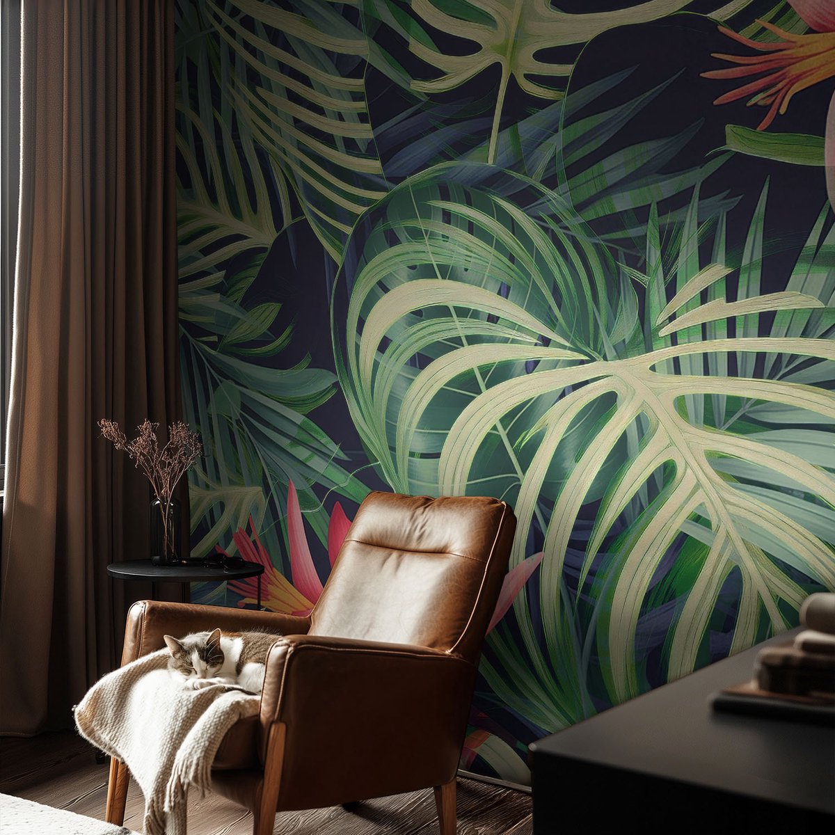 Coloray Vliesbehang - Groente Snellijm Behang - 104x70 cm - Exotische Planten Fotobehang Vlies - Woonkamer behang Bloemen En Planten - Muurschildering - Woonkamer behang
