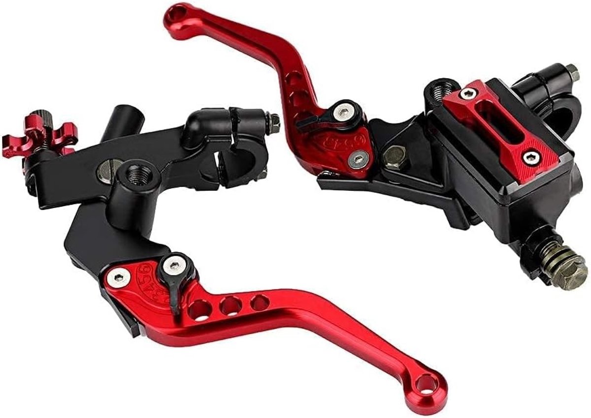 Verstelbare Rem- en Koppelinghevels voor Motorfietsen - Universele 7/8" Levers voor Rem- en Koppelingreservoirs, Geschikt voor Diverse Motoren en Accessoires
