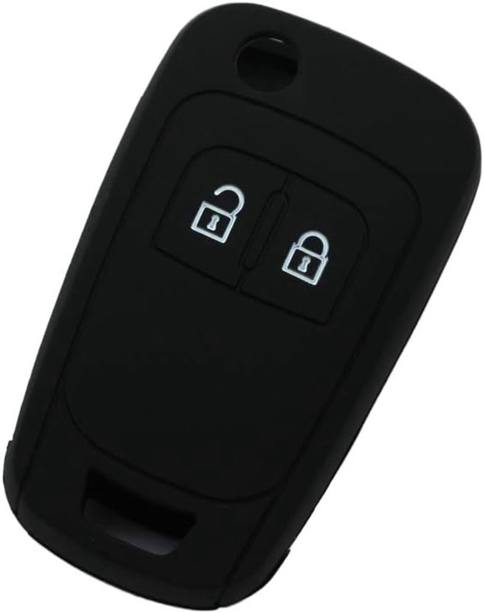 Cover Protector Case Houder Skin Jacket Compatibel met OPEL VAUXHALL 2 Button Flip Remote Key Fob CV9624 Zwart