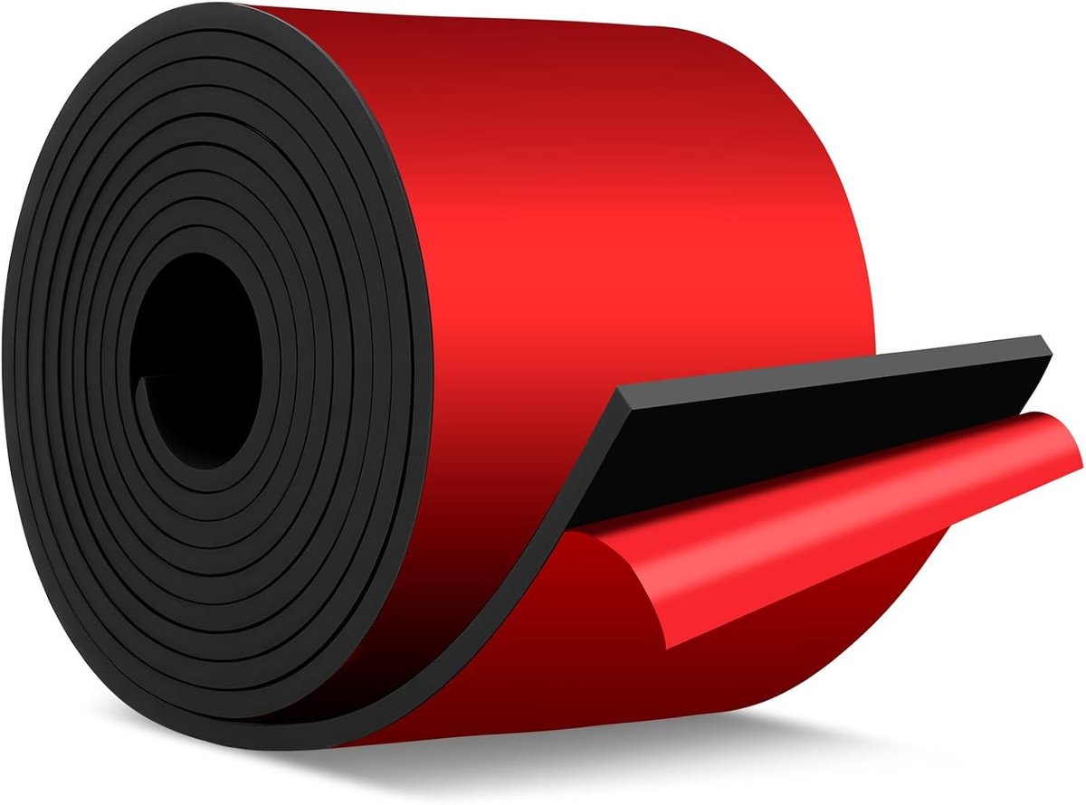 Zelfklevende flexibele rubberen strip, 2 m x 100 mm x 3 mm, voor afdichting en isolatie