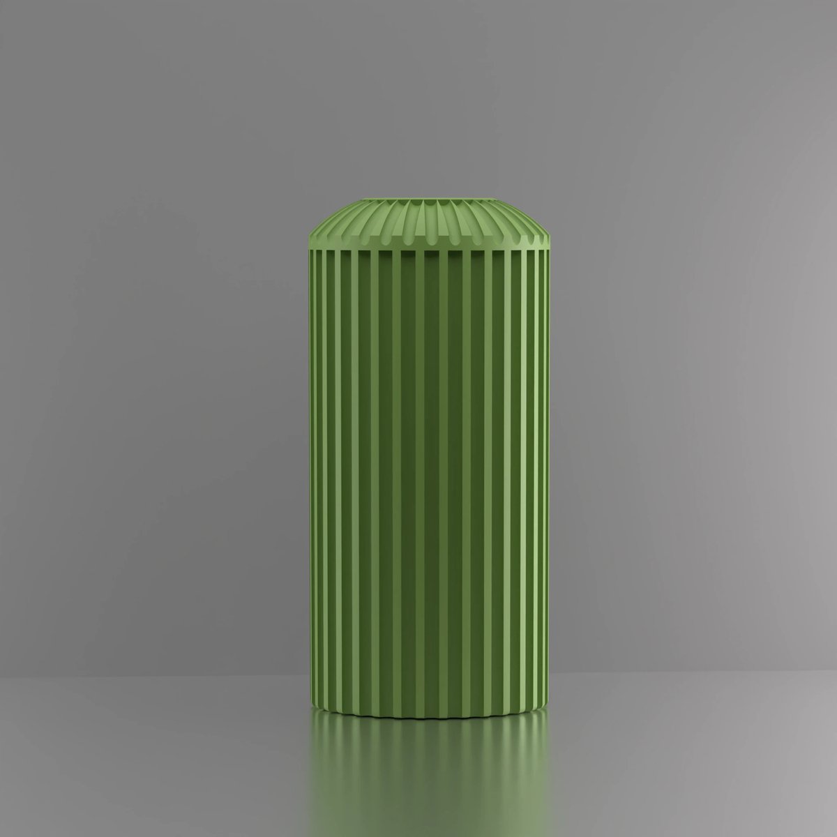 3d-gezellig Napels - Vaas - Lichtgroen - Maat 25 cm - 100% gerecycled PLA (bioplastic)