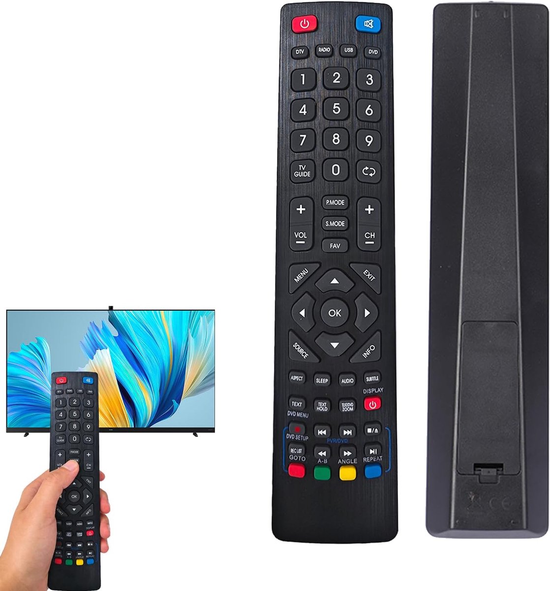Vervangende afstandsbediening voor Blaupunkt TV – vooraf geconfigureerd en klaar voor gebruik, compatibel met Smart TV en 3D, ergonomisch design, volledige bediening