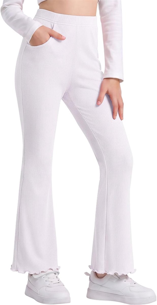 Uitlopende legging katoen volledige lengte bootcut broek 3-12