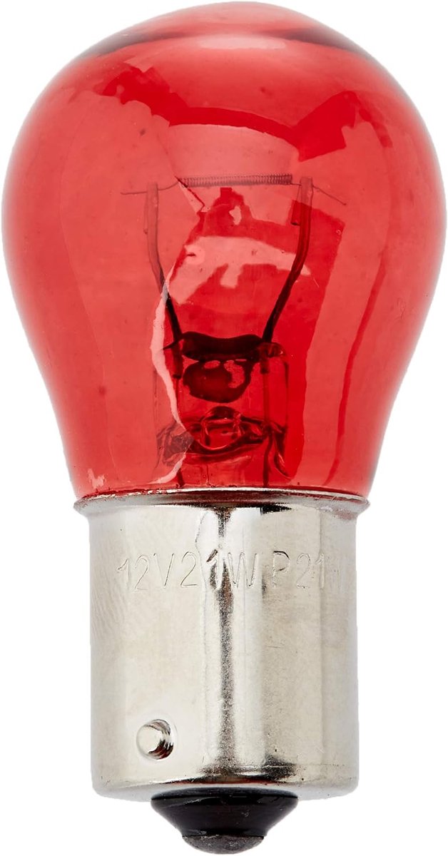 Z38 gloeilamp 12 V 21 W S25 BA15S, rood, set van 10