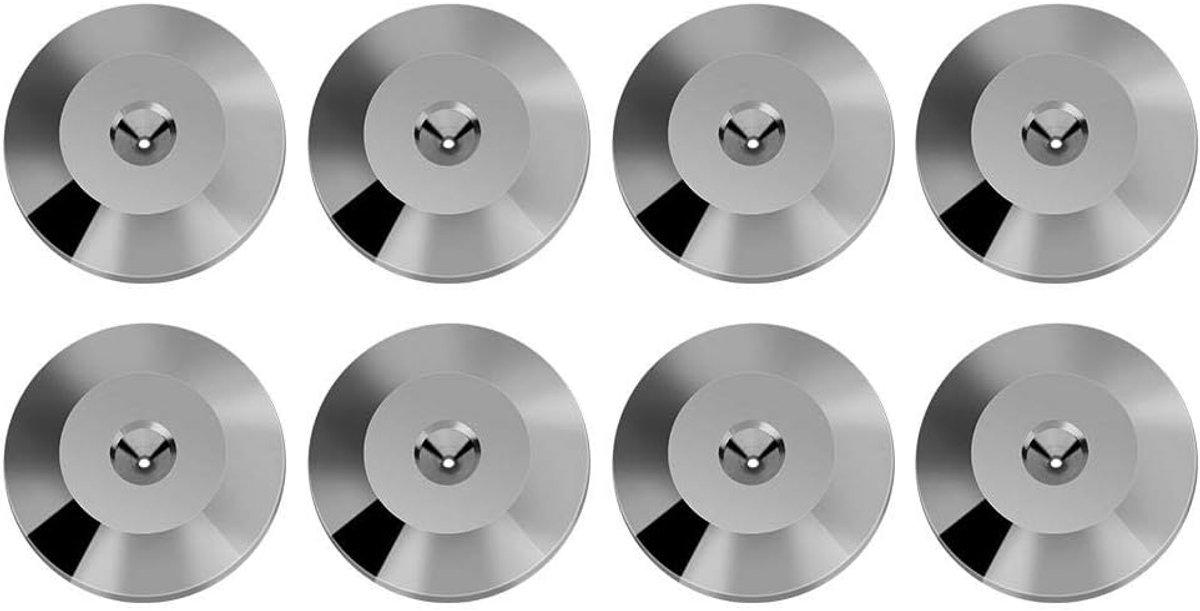 8 stuks luidsprekerpunten, subwoofer, cd, audioversterker hifi-luidspreker, platenspeler, isolator, standaard, kegel, voeten en basis pad, stootvaste voeten mat, 25 x 4 mm