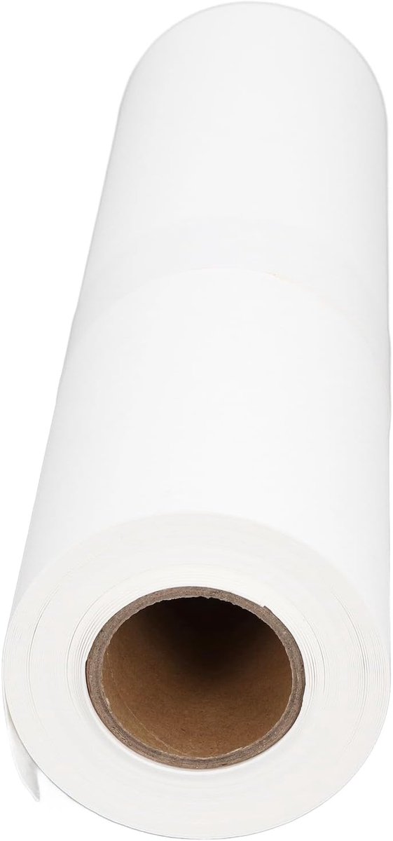 32,81ft 10 M Lengte Katoenen Papierrol voor Gouache-inkt Acryl, Wit Semi-katoen Wasbaar Scheurbestendig Kunstpapier, Ideaal voor Schilderen, Tekenen, (39cm*10m)