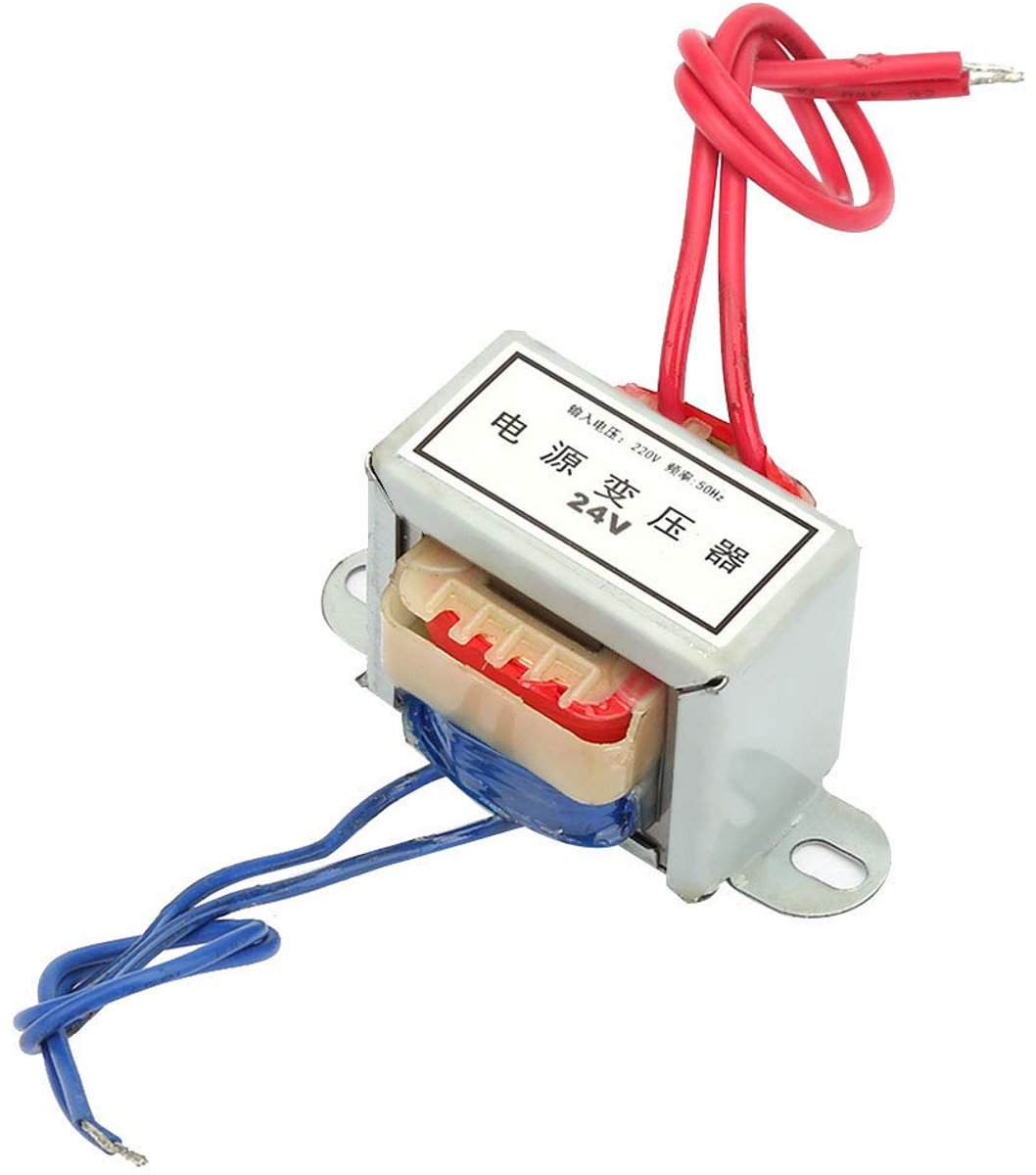 220 V naar 12 V/24 V AC, 5 W vermogen, 50 Hz laagfrequent, EI-kern, verticale montage, geïsoleerde spanningstransformator