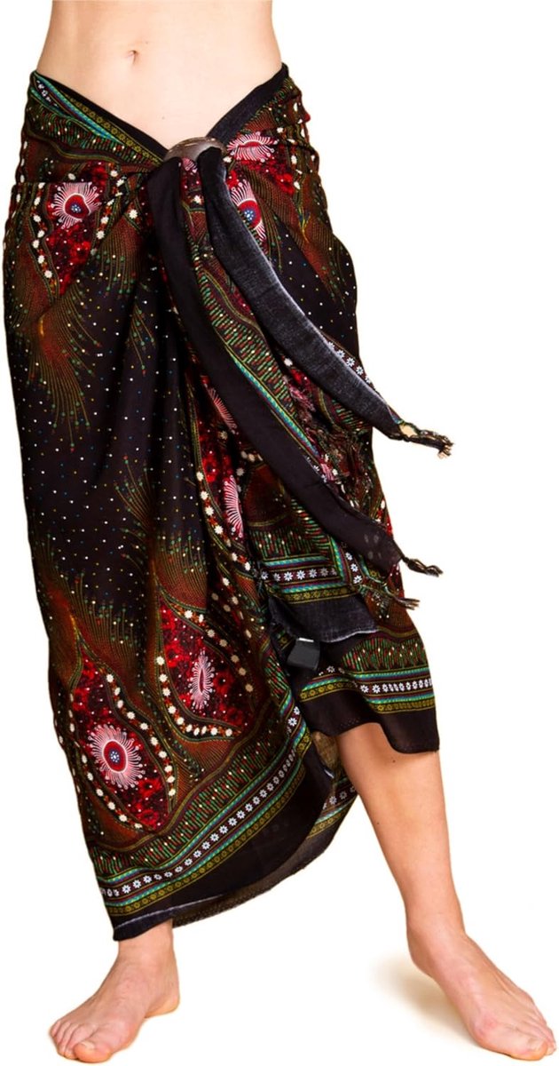Peacock Pareo - L-XXL Sarong - Stranddoek - Zachte Viscose