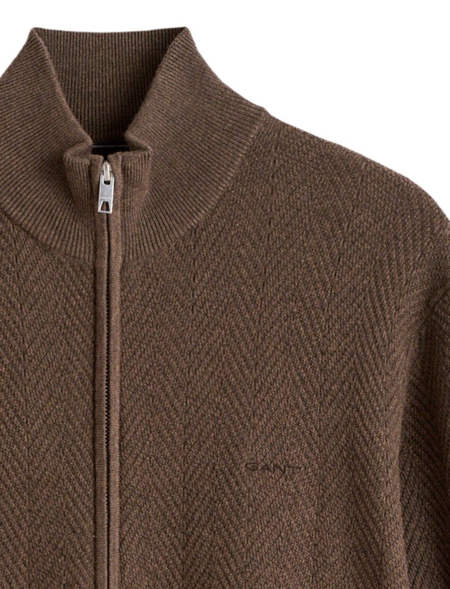 Gant vest bruin