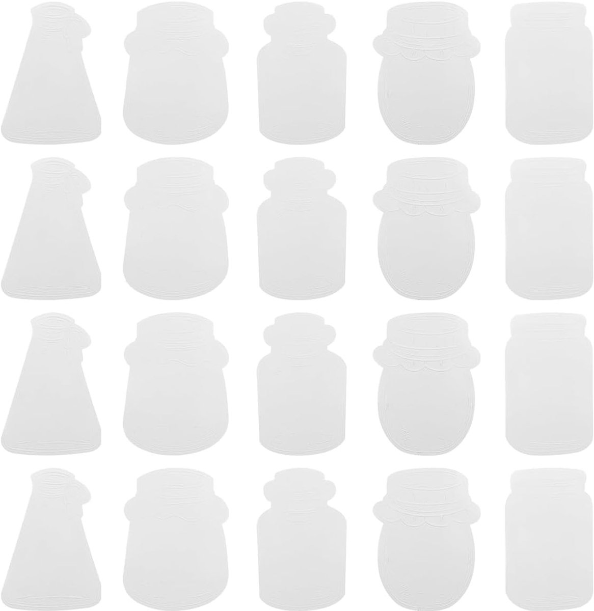 20 stuks doorzichtige bladwijzers, DIY zelfgemaakte glaswerk sticker bladwijzers, doorzichtige bloemmaker voor homeschoolboeken