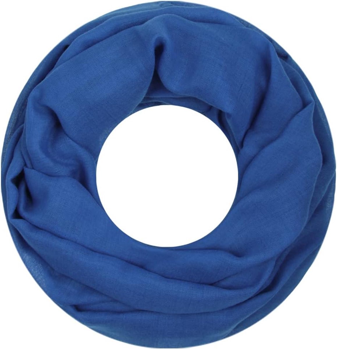 Loop Cary Basic sjaal dames sjaal colsjaal ronde sjaal halsdoeken effen loopsjaal eenkleurig, blauw