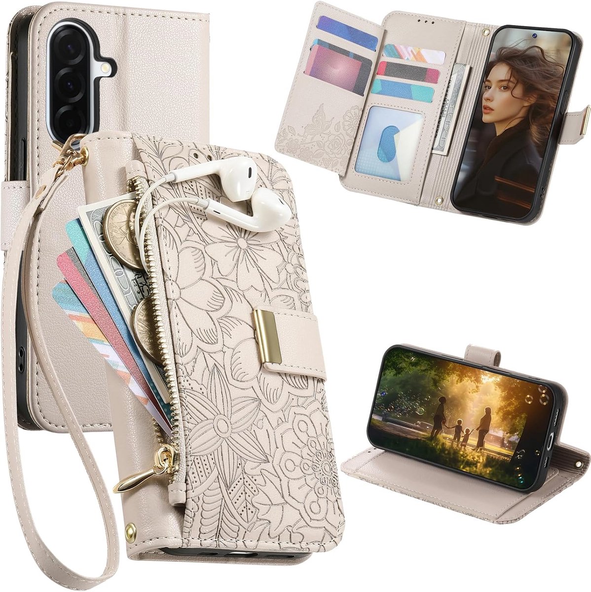 Portefeuille Hoesje voor Samsung Galaxy A37 /A36 /A56 HY Wit