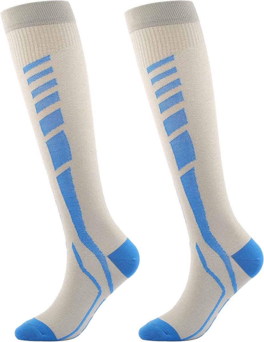 Compressiekousen voor dames en heren, compressiesokken, steunkousen, sokken voor hardlopen, sport, reizen, wielrennen, hardlopen, joggen, buiten, fietsen