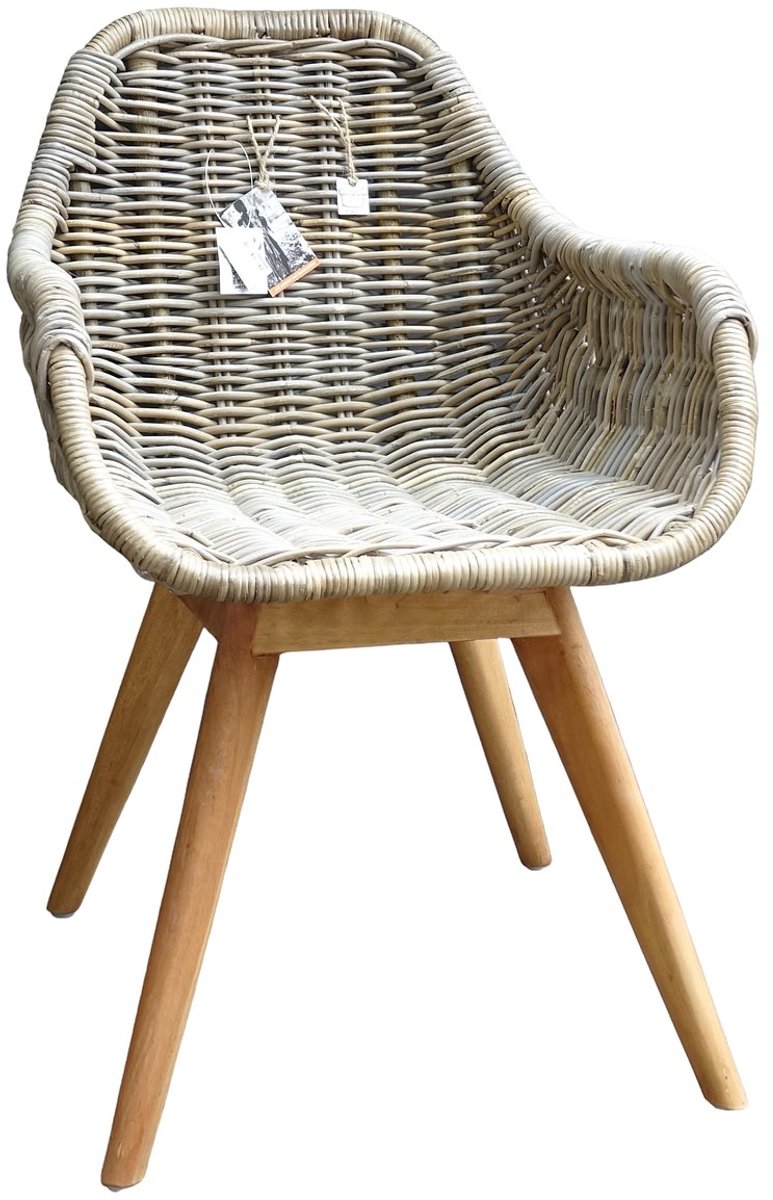 Van der Leeden loungestoel rotan 56 x 60 cm hoogte 83 cm