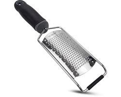 HI NATURE™ Premium Multi Rasp zester - Handrasp - Citroenrasp - Kaasrasp - Gemberrasp - Knoflookrasp | Roestvrij staal Zwart