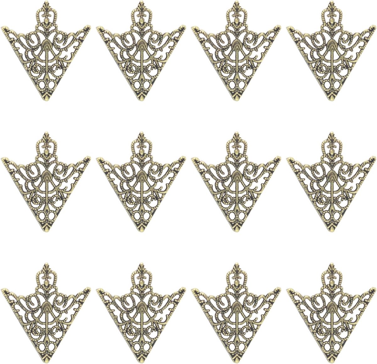 12 stuks broche driehoekige gesp driehoek hemd kraag pin accessoires retro Palazzo geschikt voor Valentijnsdag, Moederdag, lerarendag, Kerstmis