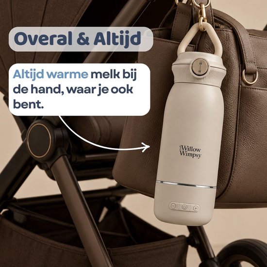 Draagbare Flessenwarmer Onderweg - Draadloos - Alle Merken - 500 mL - Baby Flesverwarmer - Thermosfles — afbeelding 5