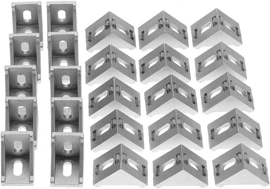 25PCS Support De Coin 4040 Aluminium Forme De L Attache De Renfort Dangle Droit Quincaillerie Pour Montage Darmoire Et Structure Metallique — afbeelding 5