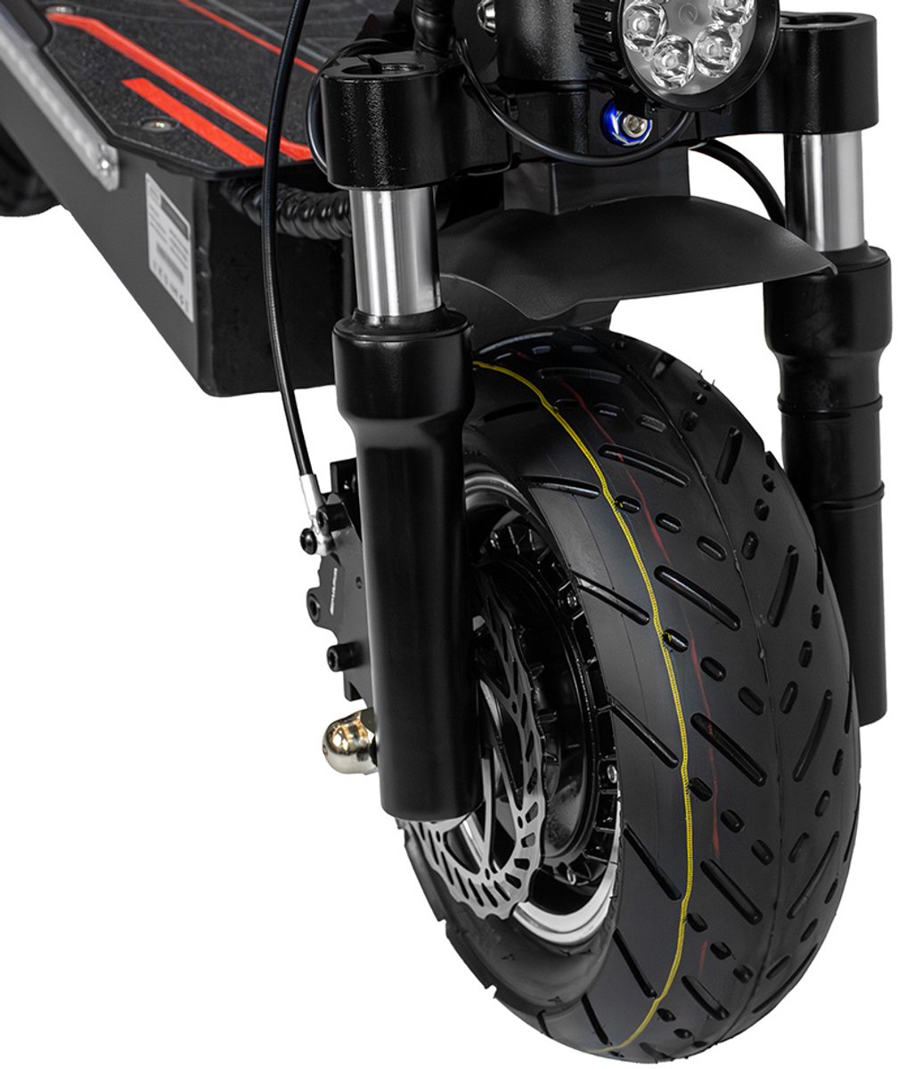 BOYUEDA Q7 Pro elektrische scooter, 2*1600W motor, 52V 19AH accu, 10-inch band, bereik 70 km, dubbele hydraulische schijfremmen, hydraulische voorvork schokdemper en achter veerschokdemper, APP-bediening – foto 5