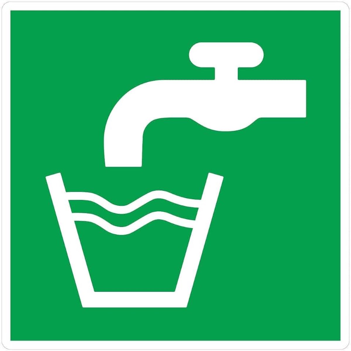 15 Stickers van 5 cm | Hier drinkwater Sticker | Pictogram sticker