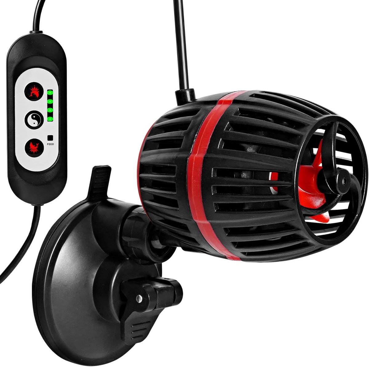 Stromingspomp Wavemaker, 4500-15.000L/H 8W/15W/20W/25W, stromingspomp aquarium, Wave Maker 360° draaibaar, voor 60 ~ 150 cm zoet- en zoutwateraquaria, stromingspomp 4 wavemodi