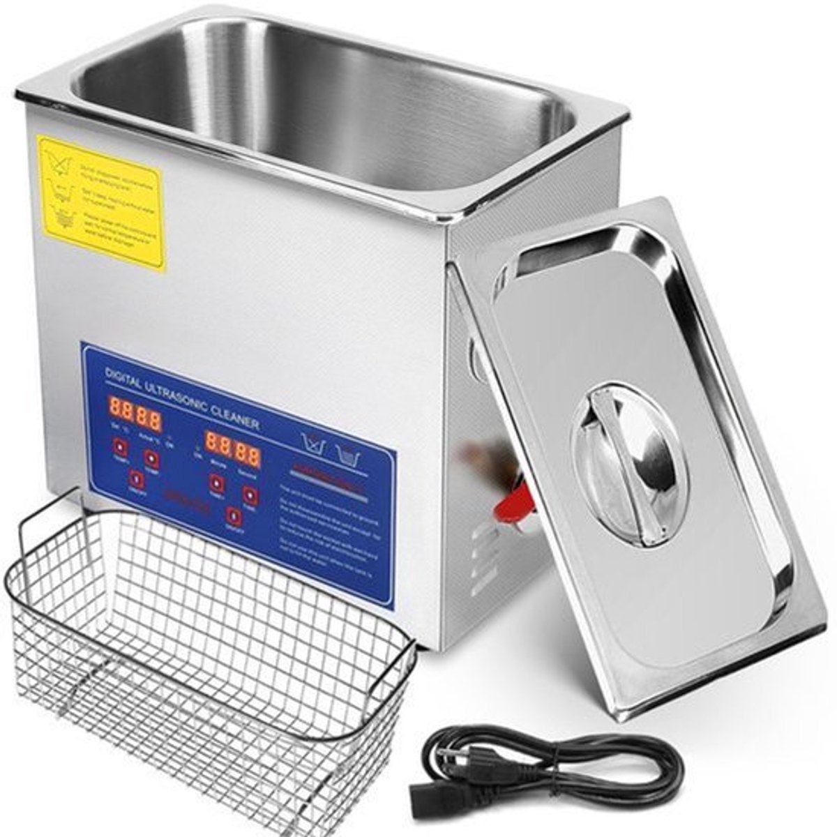 Ultrasoonreiniger Enige Uitvoering - 15L Inhoud - Digitale Timer - Draagbaar - Voor Thuis En Sieraden - Ultrasoonapparaat