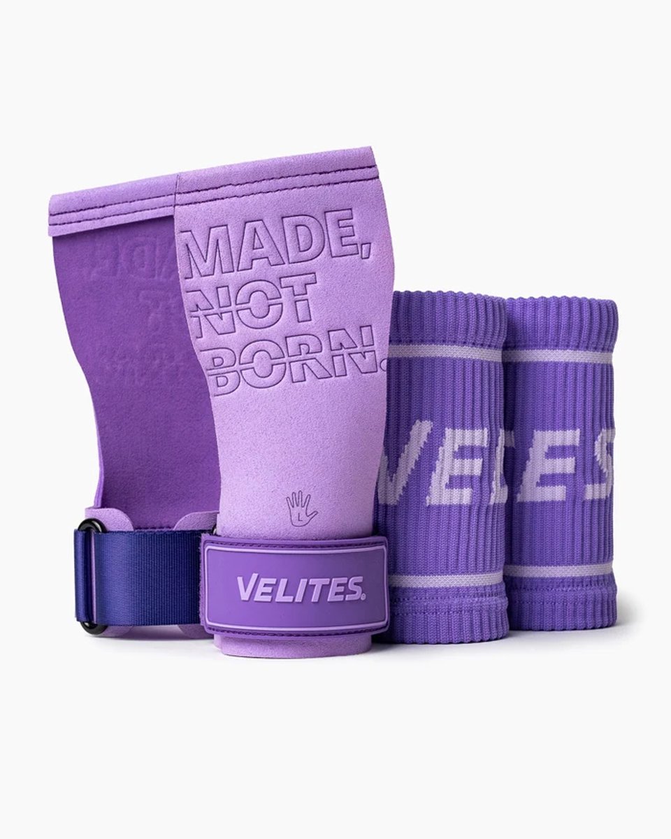 Velites Quad Pro Hand Grips – CrossFit Handbeschermers voor Chalk – Lavender – M